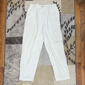 Princess Polly White Linen Pants